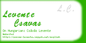 levente csavas business card